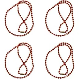 mgt creation Women single lined Red and black Crystal Beaded Necklace with Gold-Toned Spacers and hook, 4mm Beads, Fashion Jewellery-picture-33