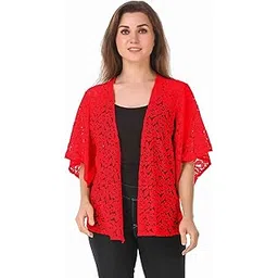 MH women/girls net stylish sleeve casual shrug-picture-23