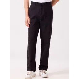 MH&Y Men Comfort Mid Rise Relaxed Fit Overdyed Chinos Trousers-picture-16
