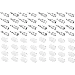 MHS Heavy Duty Shelf Support Pegs with Cross Screw Design with Rubber Covers | Load Bearing Screws for Wooden Furniture, Kitchen Racks, Bookshelves (Transperent, Pack of 36)-picture-23