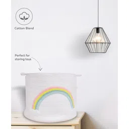 Mi Arcus Cotton Rope Storage Basket - White-picture-18