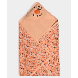 Mi Arcus Fruits & Text Printed Coming Home Hooded Blanket Peach-picture-31