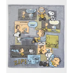 Mi Arcus Peanuts Snoopy Printed Flurry Blanket - Grey-picture-33