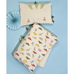 Mi Arcus Printed Quilt & Pillow Duvet Set Cream-picture-17