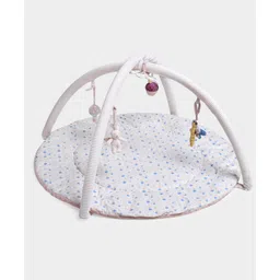 Mi Arcus Soft Printed Baby Play Gym Mat with Hanging Soft Toy- Cream-picture-30