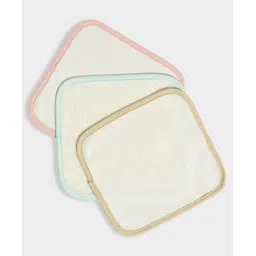 Mi Arcus Solid Knitted Soft Premium Cotton Hanky Pack of 3 White -23x23 cm-picture-12