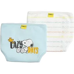 Mi Arcus Peanuts Snoopy Printed 100% Cotton Adjustable Reuseable and Washable Cloth Diaper Cover for Baby Boys Girls White & Blue0-3 M Pack of 2-picture-11