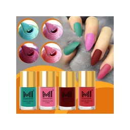 mi fashion ???????MI FASHION Set Of 4 Velvet Matte Long-Lasting Nail Polish - 9.9ml each-picture-16