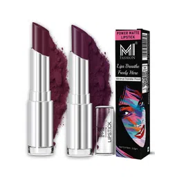 MI FASHION Set Of 2 Creamy Matte Bullet Lipstick - 3.5 g Each - Maroon Glaze - Wine-picture-21