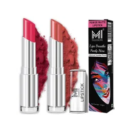 MI FASHION Set Of 2 Creamy Matte Lipstick - 3.5 g Each - Magenta Rush & Dark Rose-picture-29