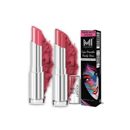 MI FASHION Set Of 2 Creamy Matte Long Lasting Lipstick - 3.5 g Each - Peach & Deep Rose-picture-33