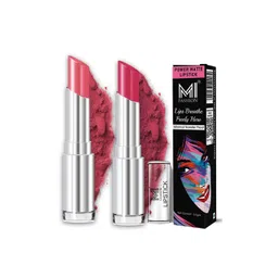 MI FASHION Set Of 2 Creamy Matte Long Lasting Lipstick - Peach 08- Purple Peach 22-picture-21