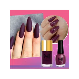 MI FASHION Set of 2 Long-Lasting Nail Polish - Velvet Matte 9.9ml + High Shine 15ml-picture-21