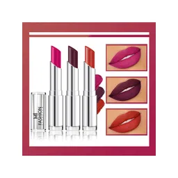 MI FASHION Set Of 3 Creme Matte Long Lasting Lipstick-10.5gm-picture-23