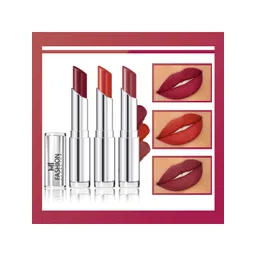 MI FASHION Set Of 3 Creme Matte Long Lasting Lipstick-10.5gm image 1