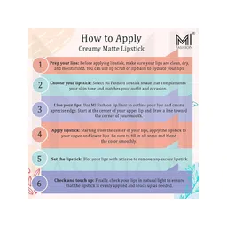 MI FASHION Set Of 3 Creme Matte Long Lasting Lipstick-10.5gm image 4