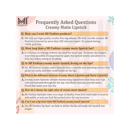 MI FASHION Set Of 3 Creme Matte Weightless Long Lasting Lipstick 10.5 g - Wine Berry - Pansy Purple - Pink image 4