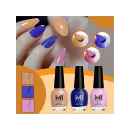 MI FASHION Set of 3 Vernis A Ongles High Shine Long Lasting Shimmer Nail Paint - 15ml each-picture-39