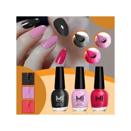 MI FASHION Set of 3 Vernis A Ongles High Shine Long Lasting Shimmer Nail Paint - 15ml each-picture-40