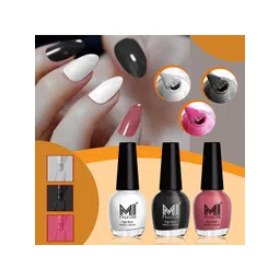 MI FASHION Set of 3 Vernis A Ongles High Shine Long Lasting Shimmer Nail Paint - 15ml each-picture-41