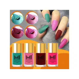 MI FASHION Set Of 4 Velvet Matte Long-Lasting Nail Polish - 9.9ml each-picture-17