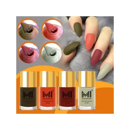 MI FASHION Set Of 4 Velvet Matte Long-Lasting Nail Polish - 9.9ml each-picture-26