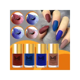MI FASHION Set Of 4 Velvet Matte Long-Lasting Nail Polish - 9.9ml each-picture-34