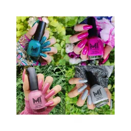 MI FASHION Set of 4 Vernis A Ongles High Shine Long Lasting Shimmer Nail Paint - 15ml each-picture-33