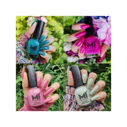 MI FASHION Set of 4 Vernis A Ongles High Shine Long Lasting Shimmer Nail Paint - 15ml each-picture-34