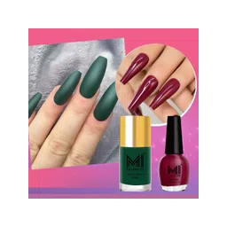 MI FASHION Set of Vernis A Ongles High Shine - 15ml & Velvet Matte - 9.9ml Nail Polish-picture-10