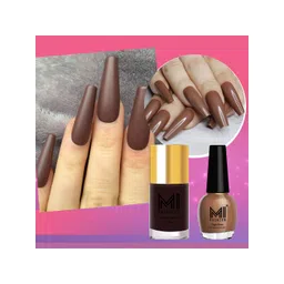 MI FASHION Set of Vernis A Ongles High Shine - 15ml & Velvet Matte - 9.9ml Nail Polish-picture-14