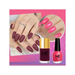 MI FASHION Set of Vernis A Ongles High Shine - 15ml & Velvet Matte - 9.9ml Nail Polish-picture-25