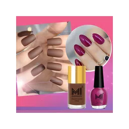 MI FASHION Set of Vernis A Ongles High Shine - 15ml & Velvet Matte - 9.9ml Nail Polish-picture-27