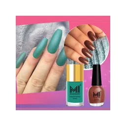 MI FASHION Set of Vernis A Ongles High Shine - 15ml & Velvet Matte - 9.9ml Nail Polish-picture-30