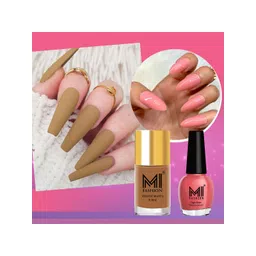 MI FASHION Set of Vernis A Ongles High Shine - 15ml & Velvet Matte - 9.9ml Nail Polish-picture-31