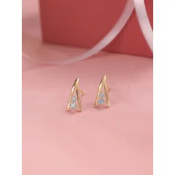 Mia by Tanishq 14KT Gold and Diamond Sassy Beam Earrings-picture-16