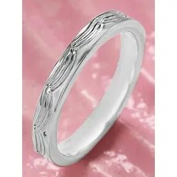 Mia by Tanishq 925 Silver Subtle Textured Silver Finger Ring-picture-35