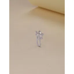 Mia by Tanishq 93 KT Silver Cubic Zirconia Studded Dreamy Bloom Stud Nosepin-picture-21