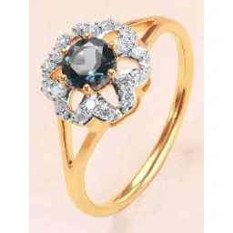 Mia by Tanishq Aqua Crown Diamond & Gold Ring-picture-24