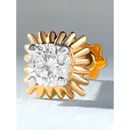 Mia by Tanishq Crowning Glory Gold and Diamond Nose Pin for Women-picture-14