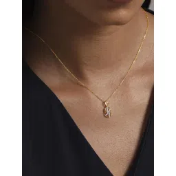 Mia by Tanishq Diamond 14k (585) Yellow Gold Pendant for Women-picture-31