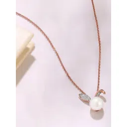 Mia by Tanishq Enchanted Radiance Pearl & Diamond Necklace for Women-picture-21