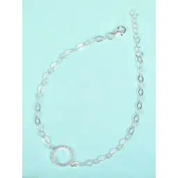 Mia by Tanishq Glimmer Halo Silver Anklet for Women-picture-27