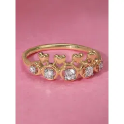 Mia by Tanishq Heart Shine Diamond & Gold Ring-picture-26