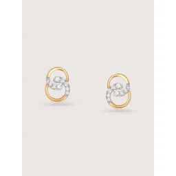 Mia by Tanishq Willow Whispers 14k Gold & Diamond Stud Earrings for Women-picture-25