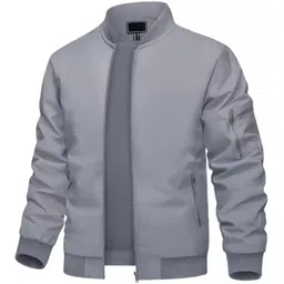 mia fashion Men Solid Bomber Jacket image 1