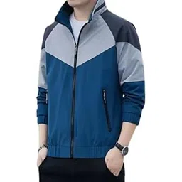 Men's Water Resistance Jacket For Light Rainy Season Stylish Full Sleeves Jacket with Stand Collar for Sports & Gym Jacket Lightweight Zipper Jacket-image-36