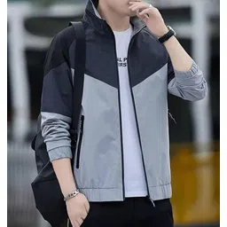 Mia Fashion UPF 50+ Men's Sunscreen Jacket – Lightweight, Breathable, Full Sleeve Fit Colorblock Men Wind Cheater image 3