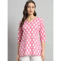 Mialo fashion Ethnic Motifs Printed Pure Cotton Straight Kurti-picture-18