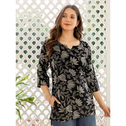 Mialo fashion Floral Printed V-Neck Kurti-picture-27